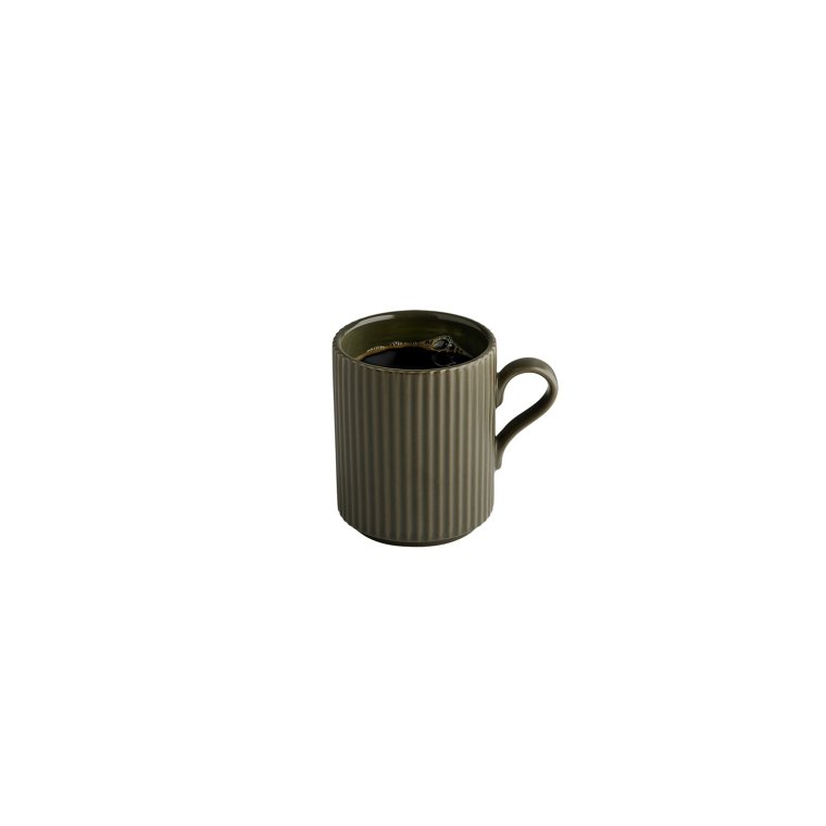 Kaffeebecher -THE GRID- Ø 7,5 cm, H: 9,5 240 ml Mud (braun) Porzellan