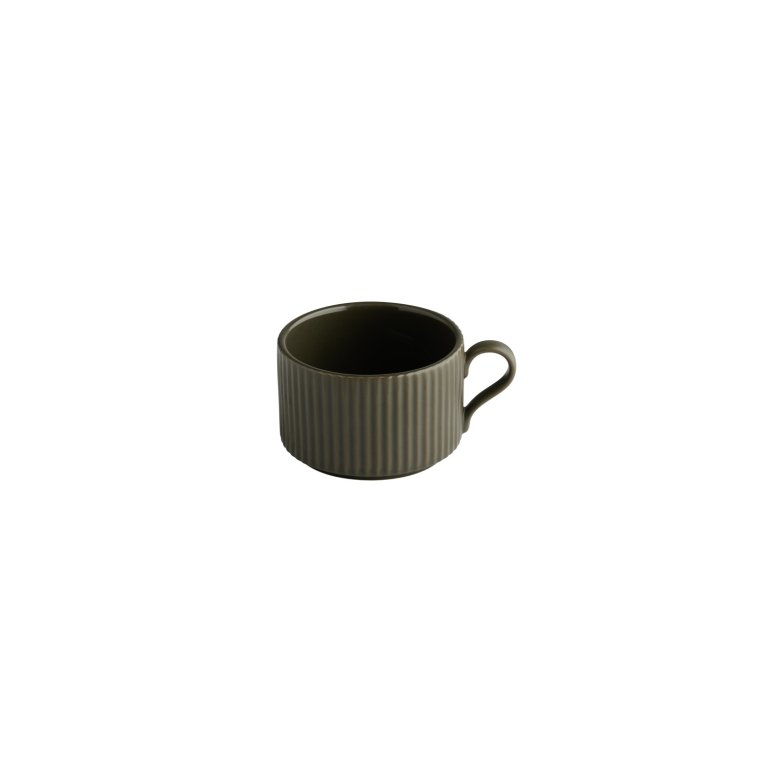 Cappuccinotasse -THE GRID- Ø 9 cm, H: 6 200 ml Mud (braun) Porzellan