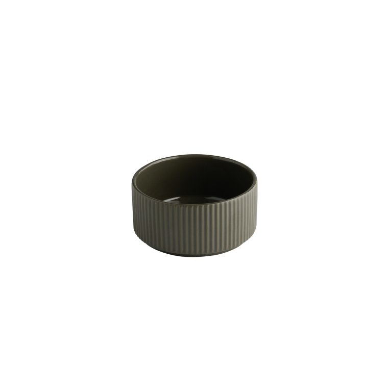 Schale -THE GRID- Ø 12,5 cm, H: 6 350 ml Mud (braun) Porzellan