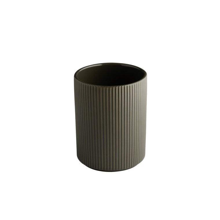 Dressingtopf -THE GRID- Ø 12,5 cm, H: 16,5 cm Mud (braun) Porzellan
