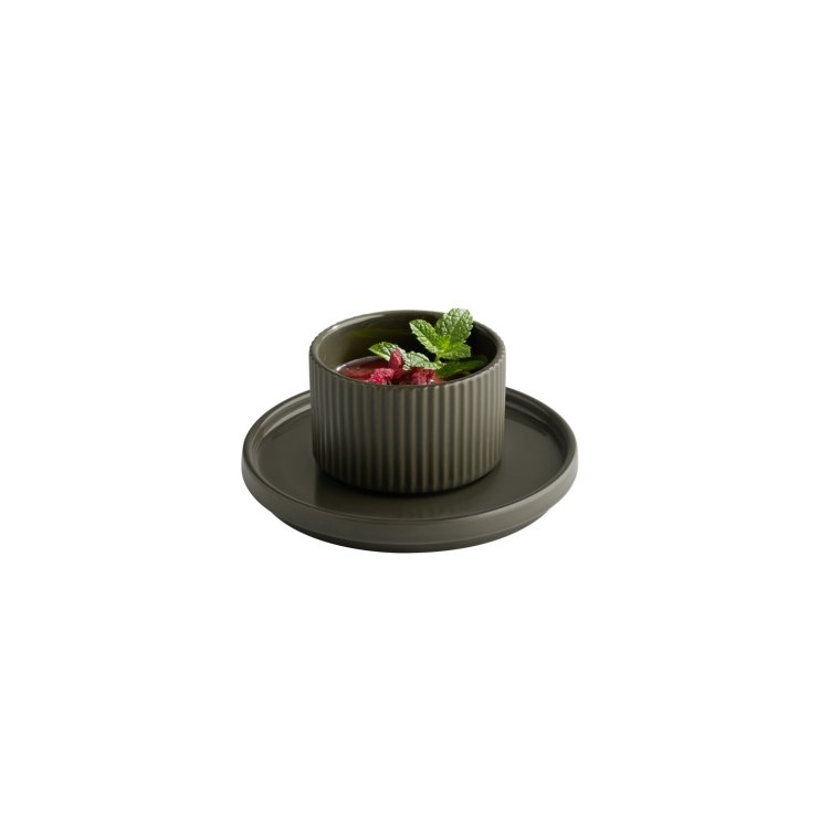 Untertasse -THE GRID- Ø 16 cm, H: 2 cm Mud (braun) Porzellan