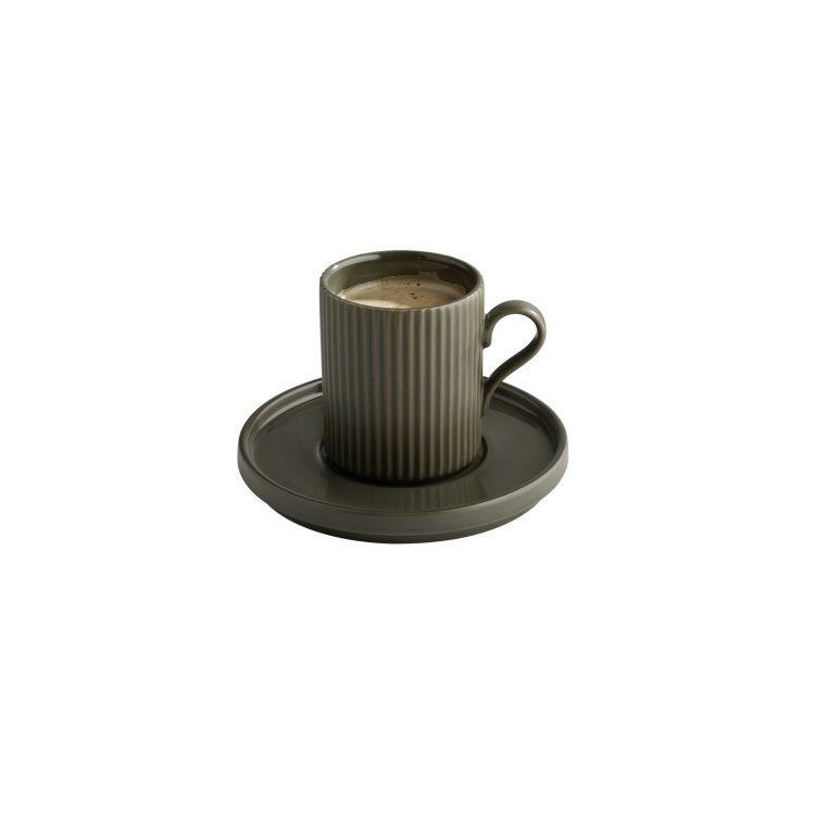 Untertasse -THE GRID- Ø 16 cm, H: 2 cm Mud (braun) Porzellan