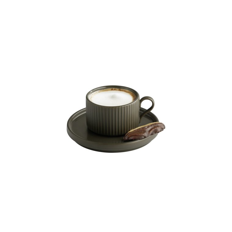Untertasse -THE GRID- Ø 16 cm, H: 2 cm Mud (braun) Porzellan