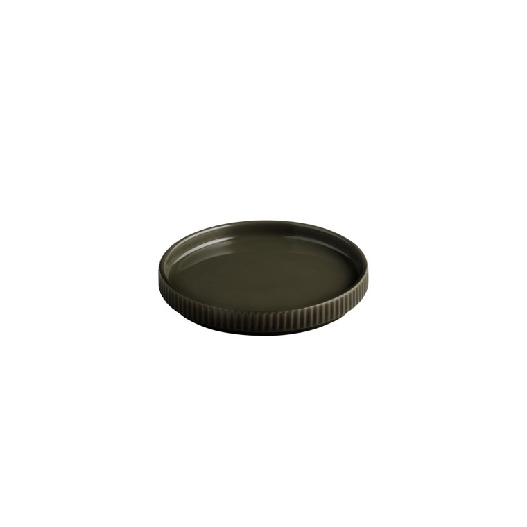 Teller -THE GRID- Ø 16 cm, H: 2,5 cm Mud (braun) Porzellan