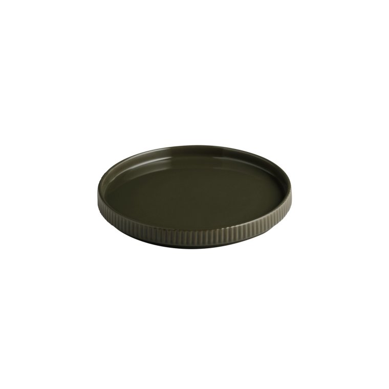 Teller -THE GRID- Ø 20 cm, H: 2,5 cm Mud (braun) Porzellan