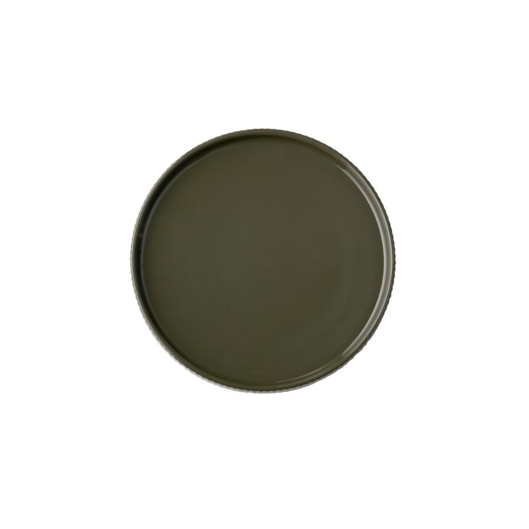 Teller -THE GRID- Ø 20 cm, H: 2,5 cm Mud (braun) Porzellan