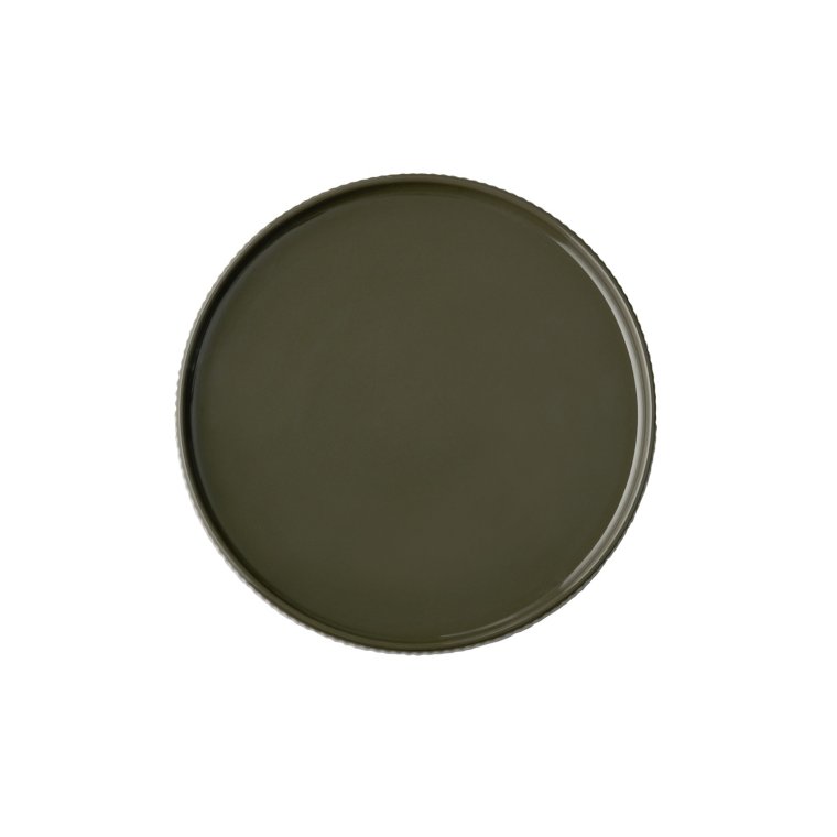 Teller -THE GRID- Ø 23 cm, H: 2,5 cm Mud (braun) Porzellan