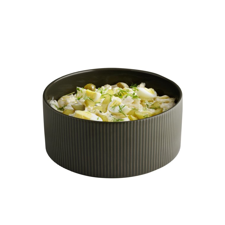 Schale -THE GRID- Ø 23 cm, H: 10,5 cm Mud (braun) Porzellan