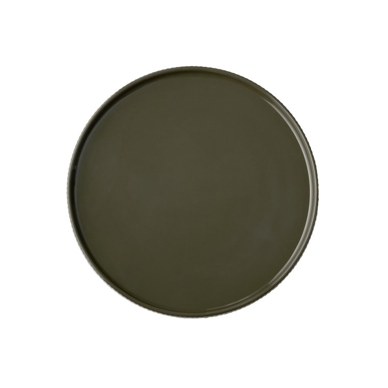 Teller -THE GRID- Ø 26 cm, H: 2,5 cm Mud (braun) Porzellan