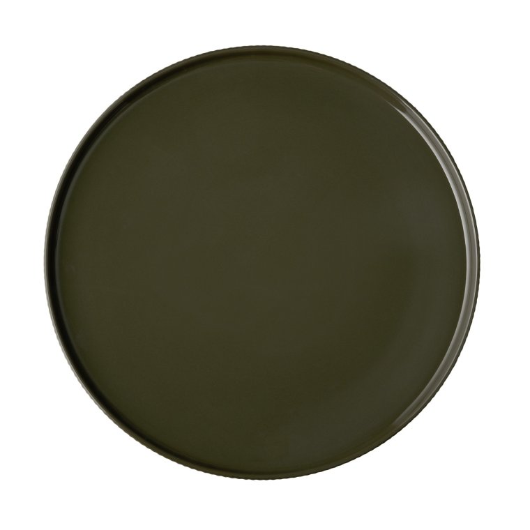 Teller -THE GRID- Ø 32 cm, H: 2,5 cm Mud (braun) Porzellan