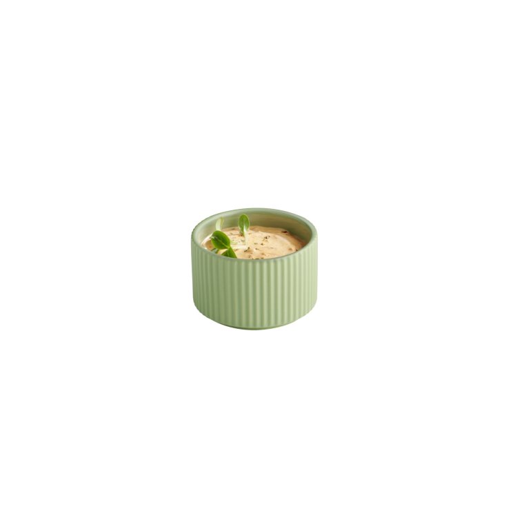 Schale -THE GRID- Ø 9 cm, H: 6 200 ml Salbei Porzellan
