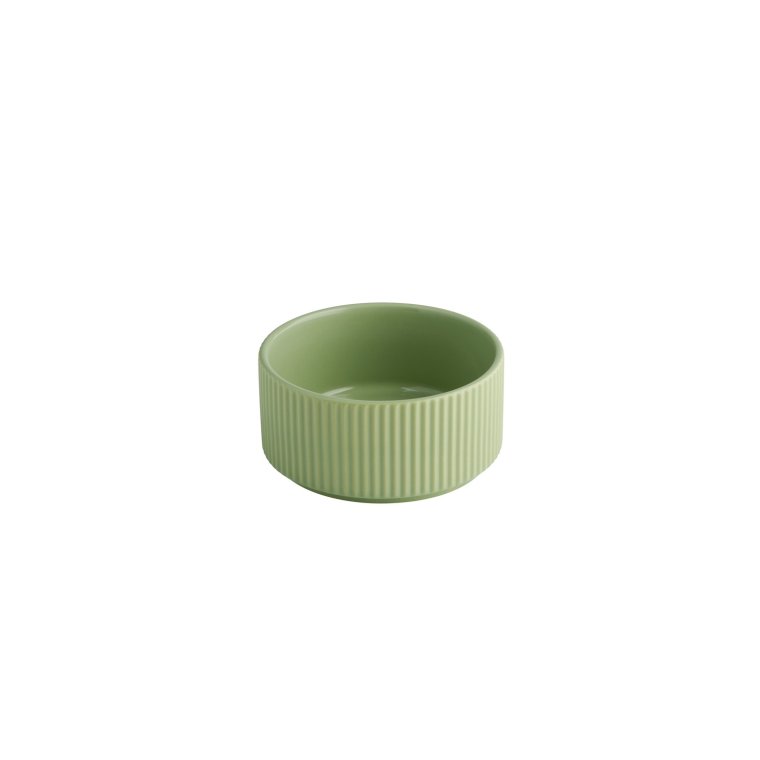 Schale -THE GRID- Ø 12,5 cm, H: 6 350 ml Salbei Porzellan