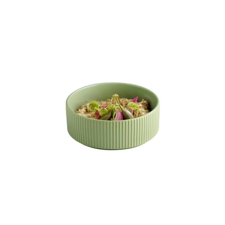 Schale -THE GRID- Ø 16 cm, H: 6 550 ml Salbei Porzellan