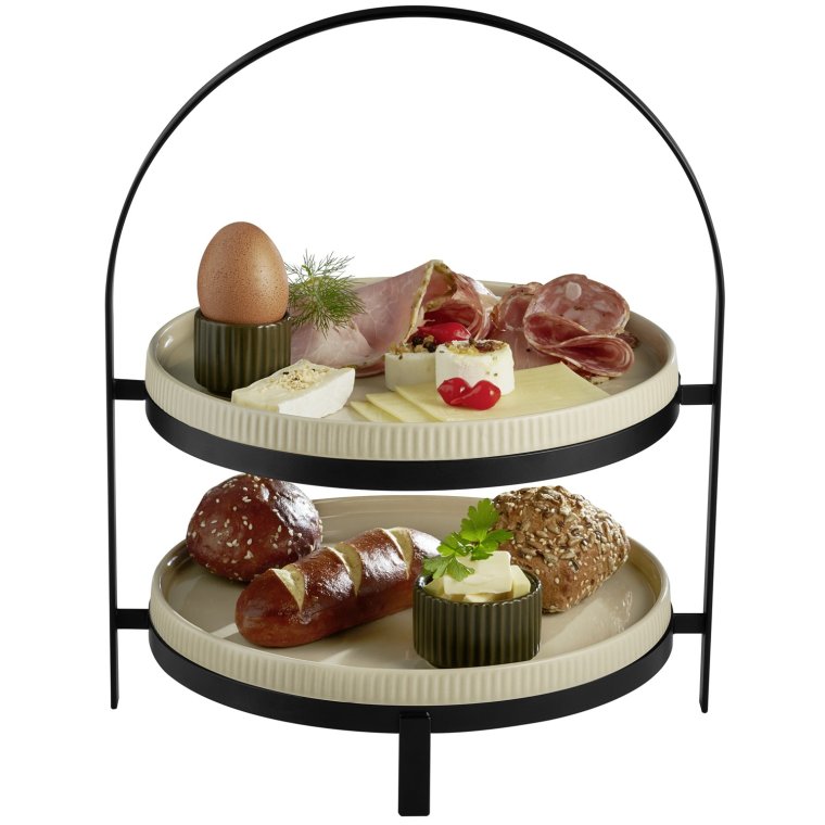 Serviergestell -THE GRID- 29,5 x 26,5 cm, H: 35,5 cm Schwarz