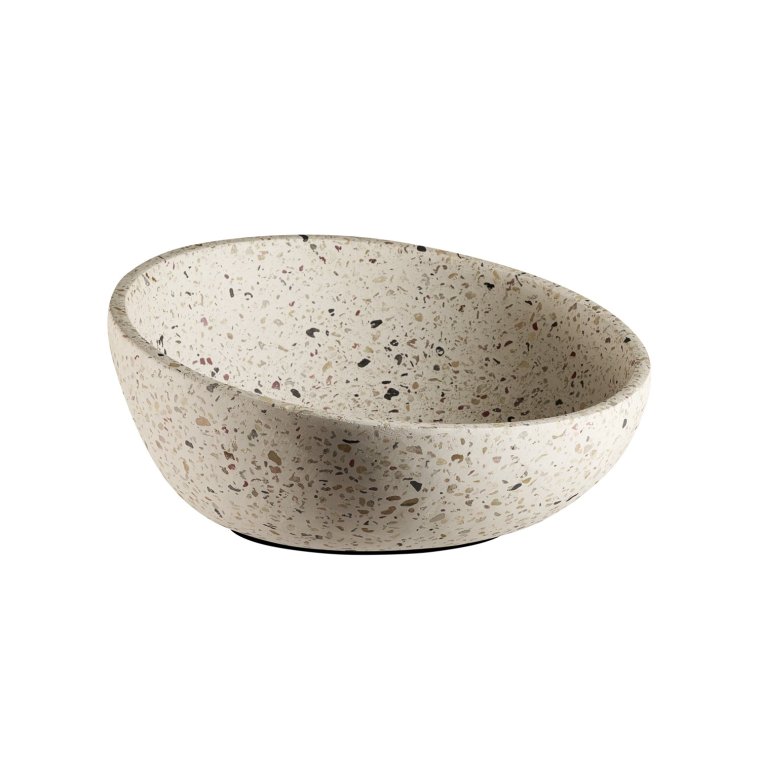 Schale -TERRAZZO- Ø 22 cm, H: 6 / 10,5 cm Terrazzooptik