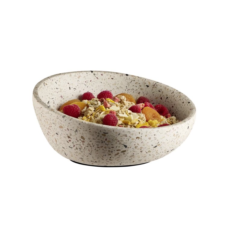 Schale -TERRAZZO- Ø 22 cm, H: 6 / 10,5 cm Terrazzooptik