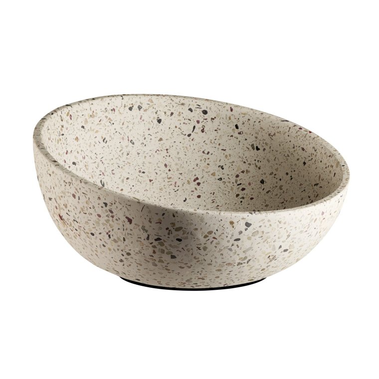 Schale -TERRAZZO- Ø 26 cm, H: 7,5 / 13 cm Terrazzooptik