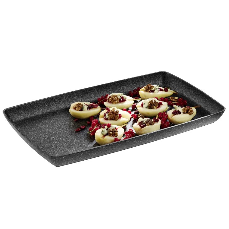 GN 1/1 Schale -FROSTFIRE- 53 x 32,5 cm, H: 4,5 cm Schwarz / silber