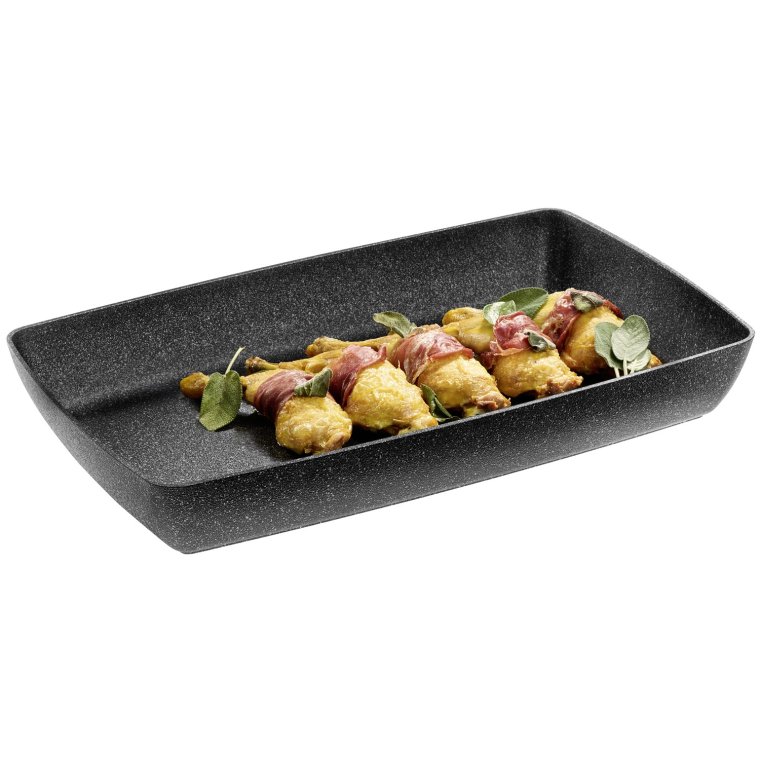 GN 1/1 Schale -FROSTFIRE- 53 x 32,5 cm, H: 7,5 cm Schwarz / silber
