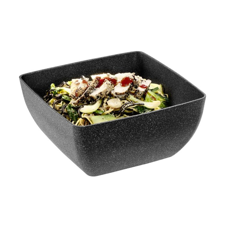 Schale -FROSTFIRE- 30 x cm, H: 14 cm Schwarz / silber