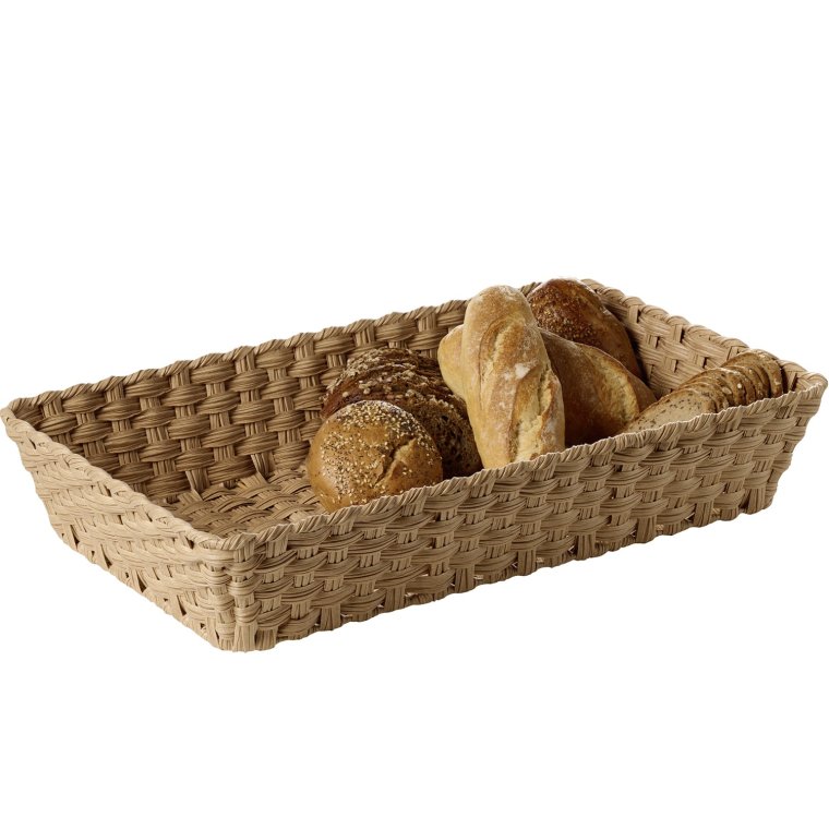 GN 1/1 Korb -TWIRL- 53 x 32,5 cm, H: 10 cm Braun