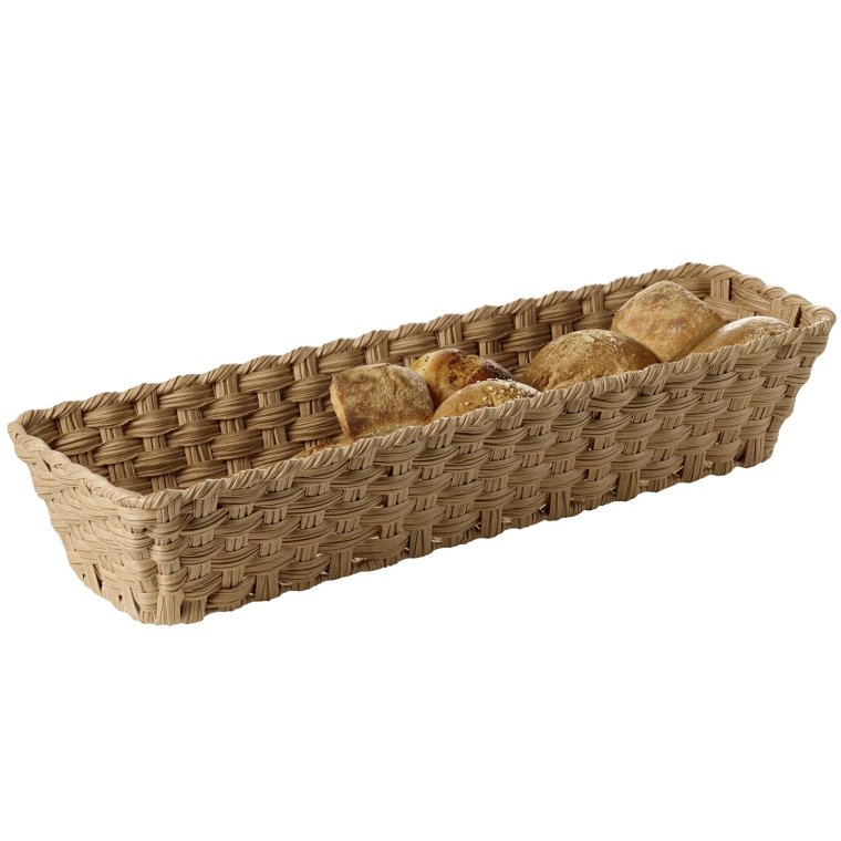 GN 2/4 Korb -TWIRL- 53 x 16,2 cm, H: 10 cm Braun
