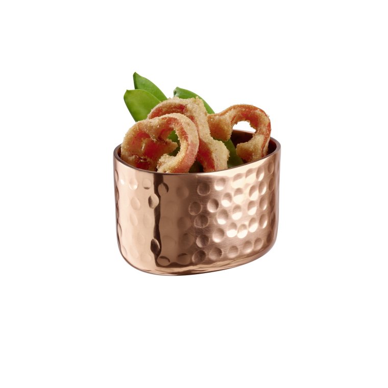 Schale -CRAFT- 8,5 x 6,5 cm, H: 5,5 cm Kupfer-look