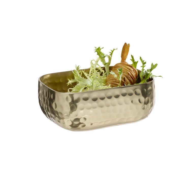 Schale -CRAFT- 12 x 9,5 cm, H: 5 cm Gold-look