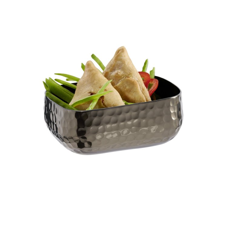 Schale -CRAFT- 12 x 9,5 cm, H: 5 cm Gunmetal-look