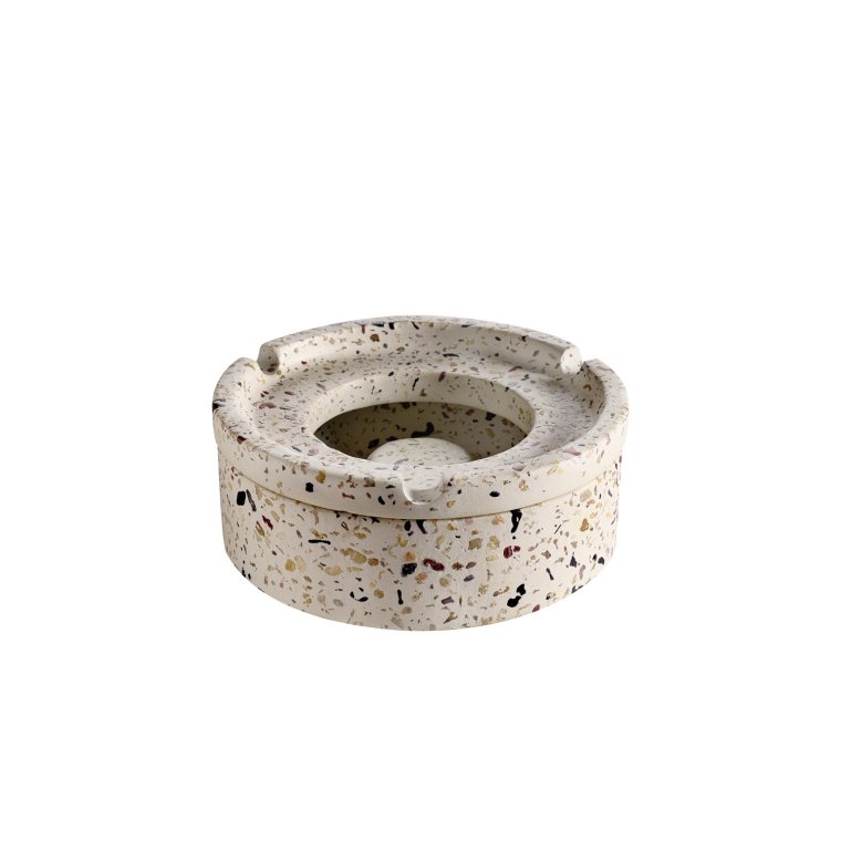 Windaschenbecher -TERRAZZO- Ø 10,5 cm, H: 5 cm Terrazzooptik