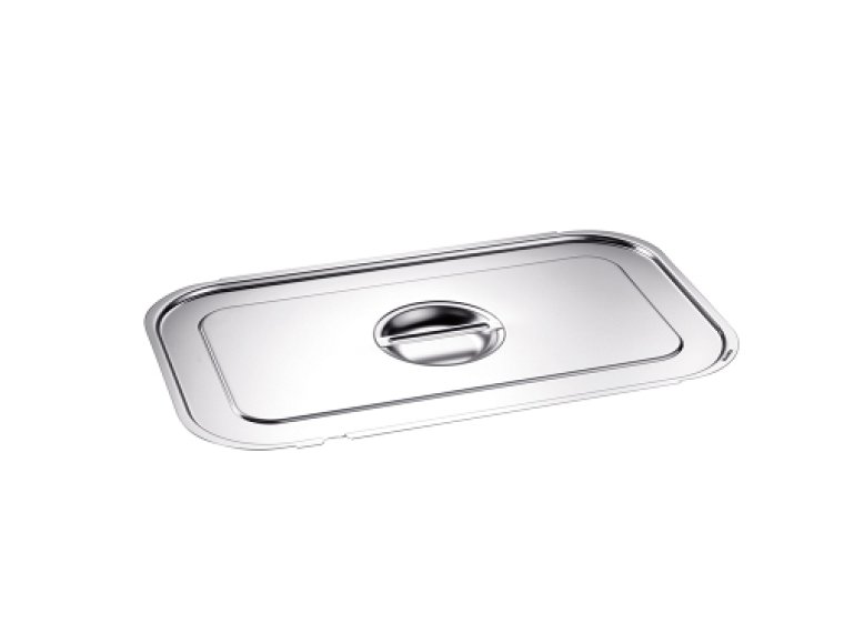 GN Deckel mit Griffmulde und Löffelaussparung für Behälter Bügelgriffen GD-BL 2/4 Edelstahl