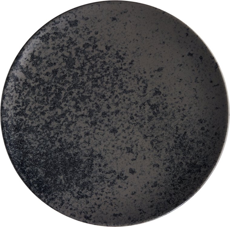 Teller flach coup 20cm BLACK ,Sandstone Porzellan