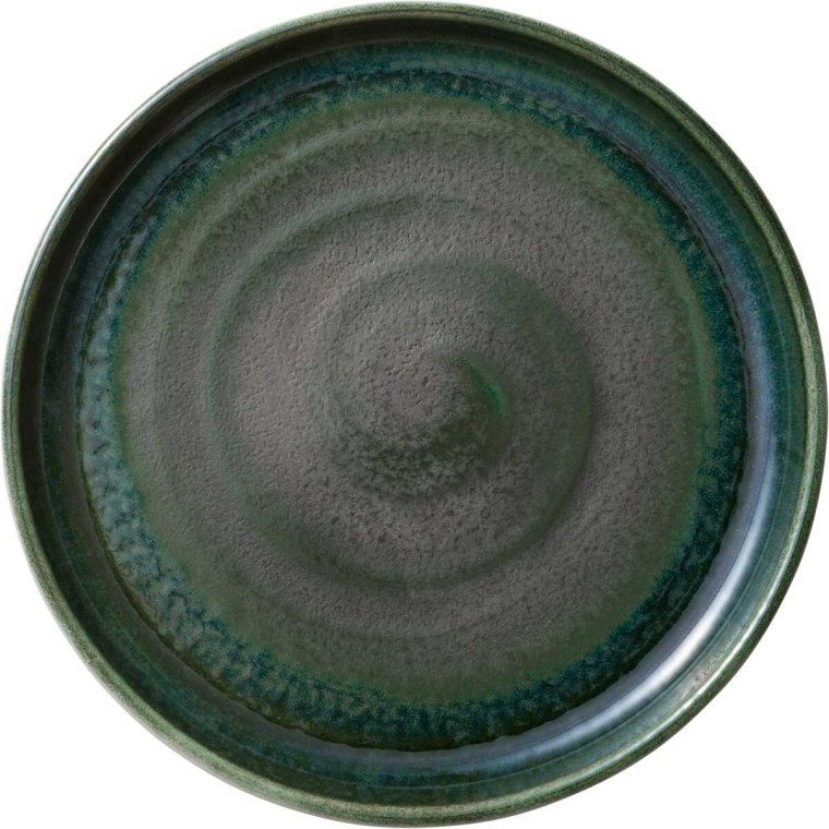Teller flach rund hoher Rand 21 cm Perfect Match Avocado