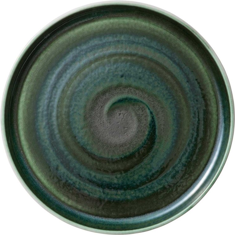 Teller flach rund hoher Rand 27 cm Perfect Match Avocado