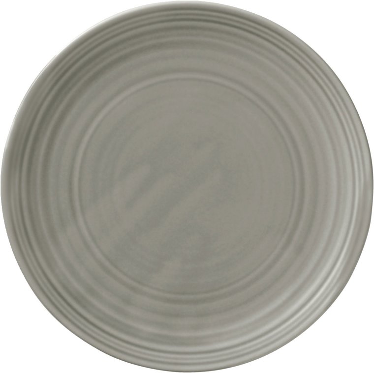 Teller fl. rund coup Struktur GRAY 23cm / COUNTRY HOUSE Porzellan