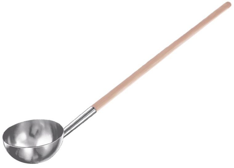 Schöpfkelle mit Holzstiel 25 cm Edelstahl
