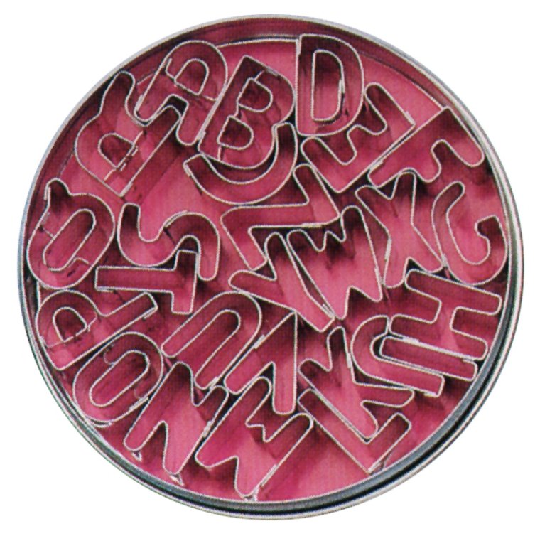 Ausstecher 'Buchstaben' Ø 125 mm