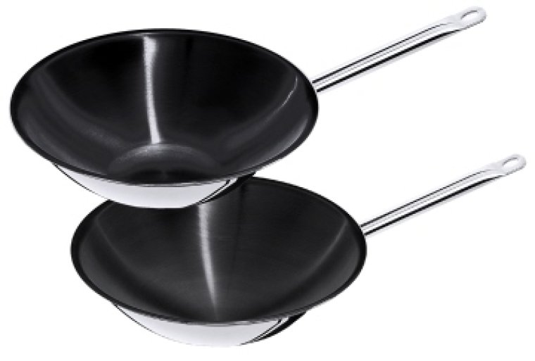Antihaft-Wok Ø 360 mm Edelstahl