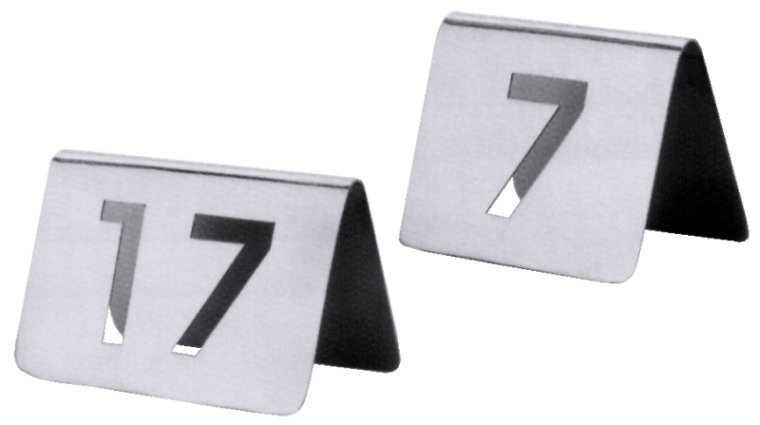 Tischnummern , Paket mit Nummern von 13 bis 24 75 x 55 mm
