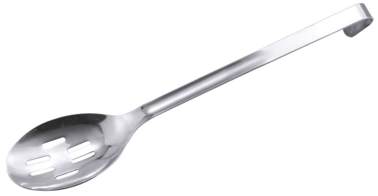 Servierlöffel, längs perforiert 35 cm Edelstahl