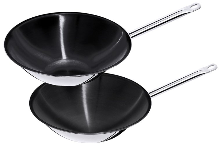Antihaft-Wok Ø 360 mm Edelstahl