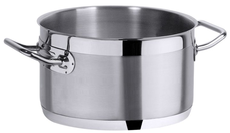 Kochtopf, niedrig 20 cm Edelstahl
