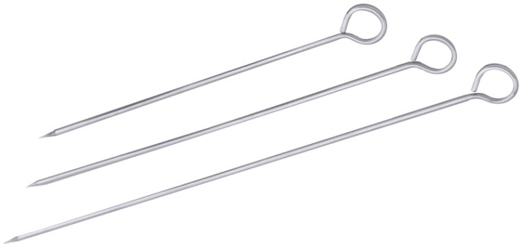 Fleischspieße, rund 30 cm Edelstahl