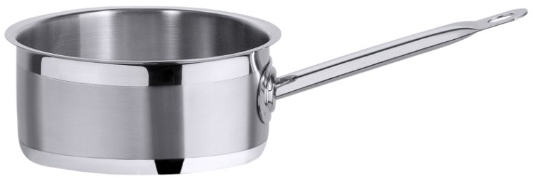 Stielkasserolle, niedrig 18 cm Edelstahl