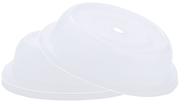 Tellerglocke, transparent-weiß 22 cm Kunststoff