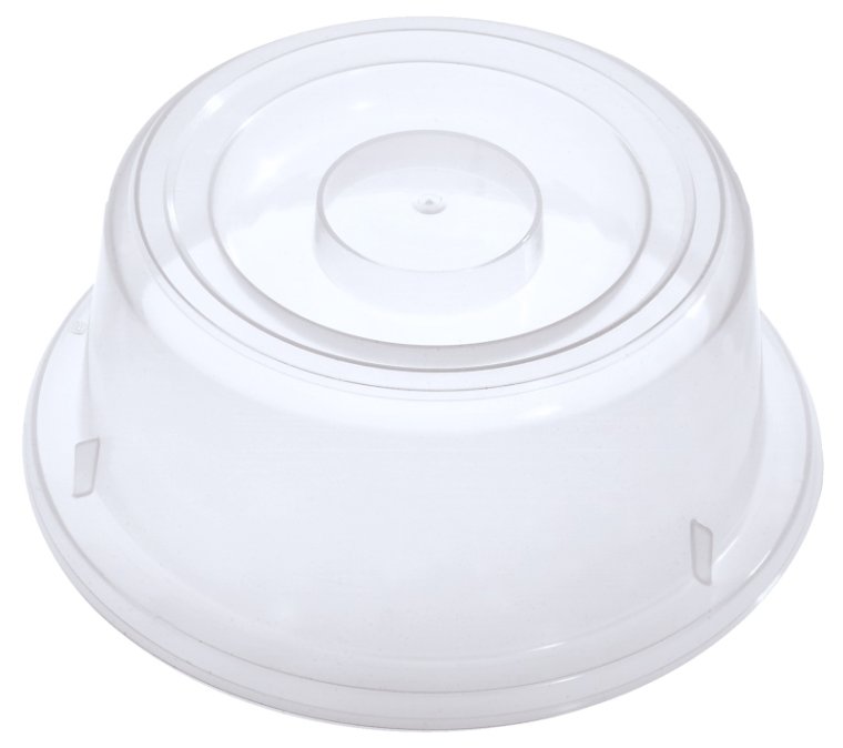 Tellerglocke, transparent-weiß 20 cm Kunststoff
