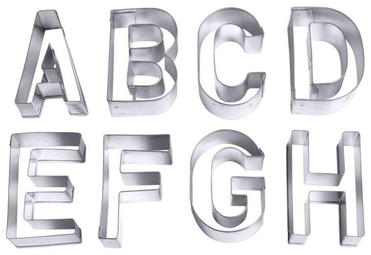 Ausstecher 'Buchstaben', groß