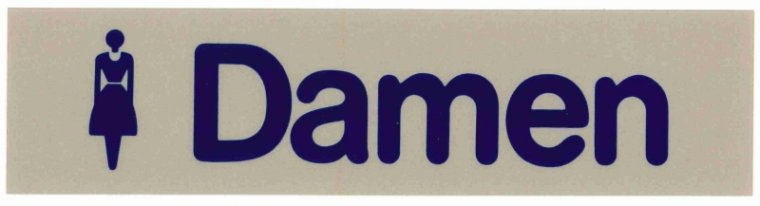 Schilder Damen (Wort) 160 x 40 mm