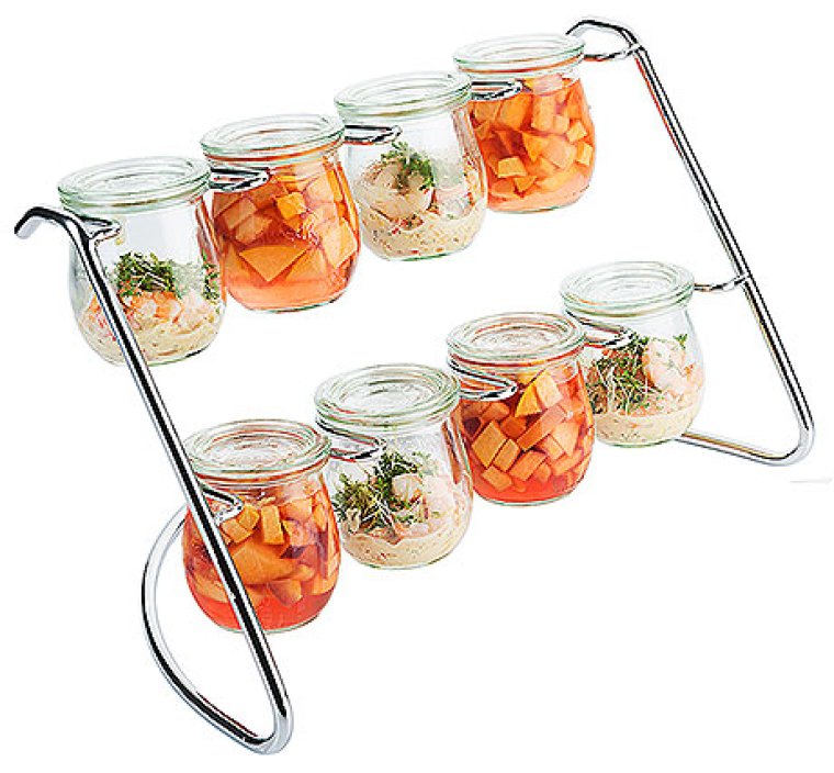 Serviergestell mit Tulpengläser von Weck® 8 380 x 220 mm