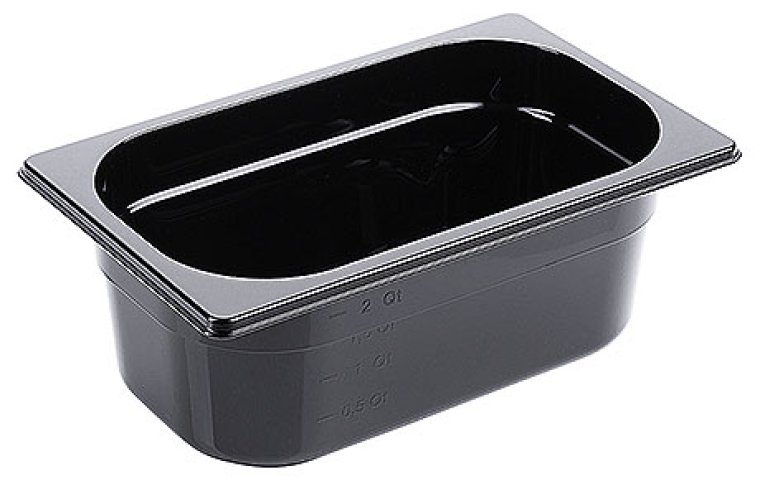 GN Behälter, schwarz 1/4